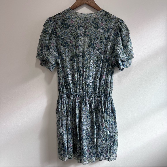 Zadig& Voltaire Betty Mousseline Liberty Garden Floral Wrap Dress, Mini, S - Picture 9 of 15